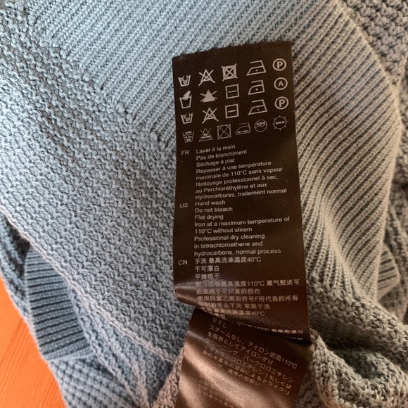 Sandro Paris Blue Crewneck Sweater 100% Cotton - Picture 8 of 9